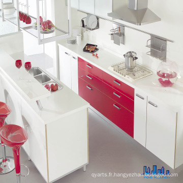 Armoires de cuisine UV blanc et rouge Brilliant Gloss